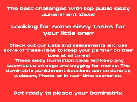 Sissy Tasks Or Humiliation Sissy Task : r/SissyTraining4Gurls